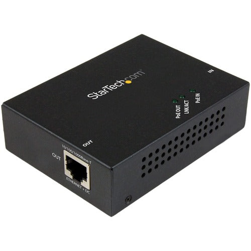 StarTech.com 1-Port Gigabit PoE+ Extender - 802.3at and 802.3af - 100 m (330 ft) POEEXT1GAT