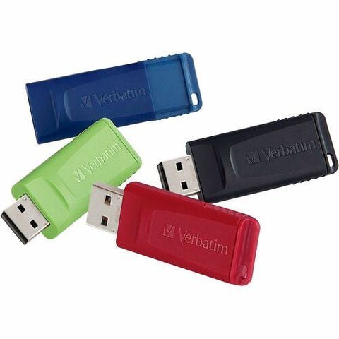 Microban 16GB Store 'n' Go USB Flash Drive - 4pk - Red, Green, Blue, Black 99123