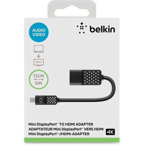 Belkin Mini DisplayPort to HDMI Adapter, 4K F2CD079BT