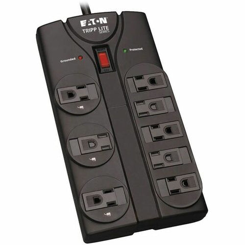 Tripp Lite by Eaton Protect It! 8-Outlet Surge Protector, 8 ft. Cord, 1440 Joules, Black Housing TLP808B