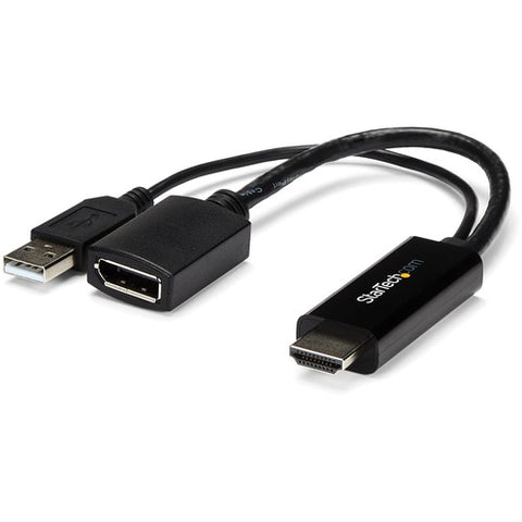 StarTech.com HDMI to DisplayPort Converter- HDMI to DP Adapter with USB Power - 4K HD2DP