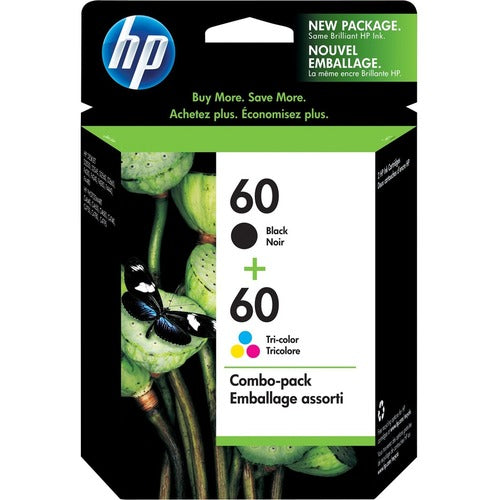 HP 60 2-pack Black/Tri-color Original Ink Cartridges N9H63FN#140