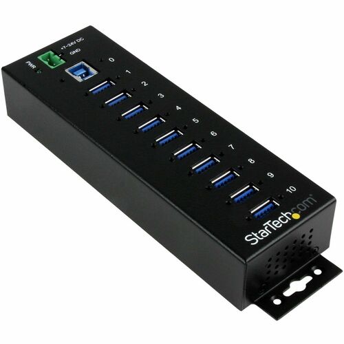 StarTech.com 10-Port Industrial USB 3.0 Hub ST1030USBM