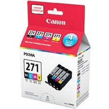 Canon CLI-271 Black, Cyan, Magenta, and Yellow Ink Value Pack 0390C006