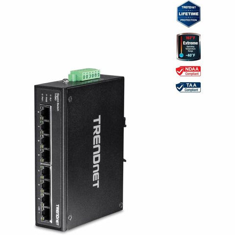 TRENDnet 8-port hardened Industrial Gigabit Switch TI-G80