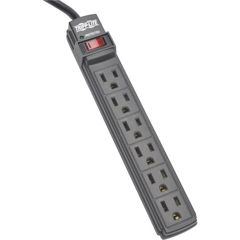 Tripp Lite by Eaton Power It! 6-Outlet Power Strip, 6 ft. Cord, Black Housing PS66B