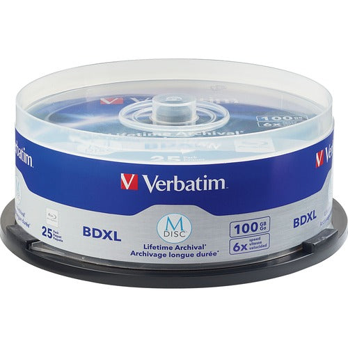 Verbatim M-Disc BDXL 100GB 6X with Branded Surface - 25pk Spindle 98914