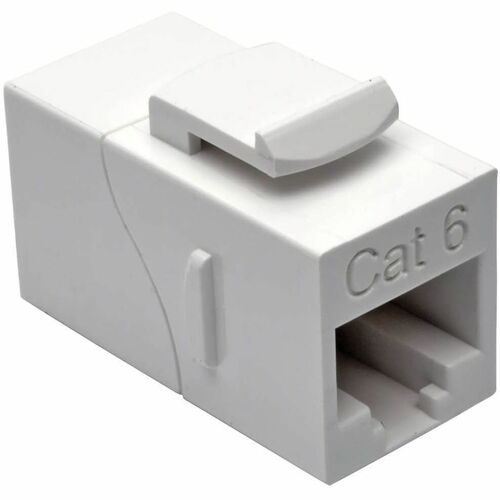 Tripp Lite by Eaton Cat6 Straight-Through Modular In-Line Snap-In Coupler (RJ45 F/F), White N235-001-WH