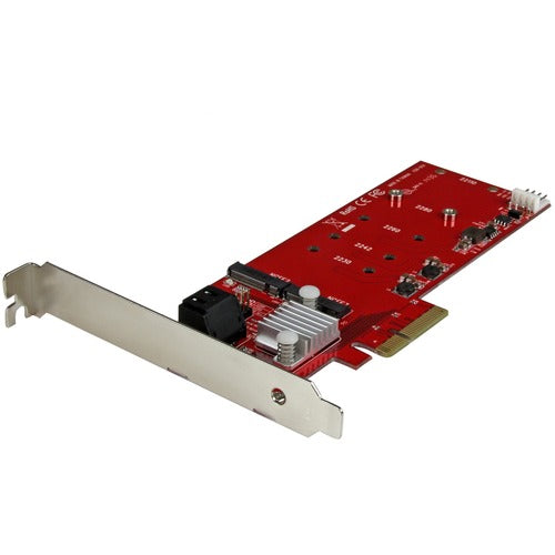 StarTech.com 2x M.2 NGFF SSD RAID Controller Card Plus 2x SATA III Ports - PCIe PEXM2SAT3422