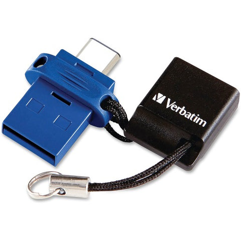 Microban 64GB Store 'n' Go Dual USB 3.2 Gen 1 Flash Drive for USB-C Devices - Blue 99155