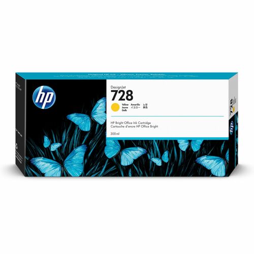 HP 728 300-ml Yellow DesignJet Ink Cartridge F9K15A