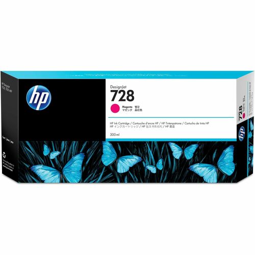 HP 728 300-ml Magenta DesignJet Ink Cartridge F9K16A