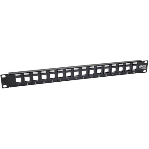 Tripp Lite by Eaton N062-016-KJ 16-Port 1U RackMount Unshielded Blank Keystone/Multimedia PatchPanel N062-016-KJ