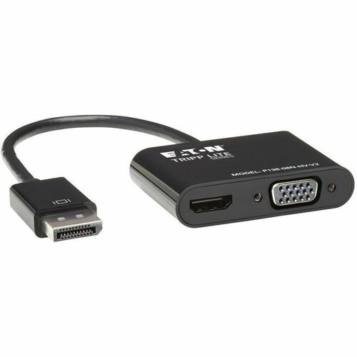 Tripp Lite series DisplayPort 1.2 to VGA/HDMI All-in-One Converter Adapter, 4K x 2K HDMI P136-06N-HV-V2