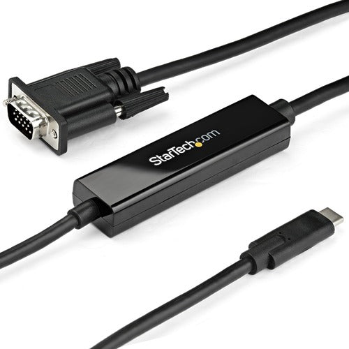 StarTech.com 1m / 3 ft USB C to VGA Cable - USB Type C to VGA - 1920 x 1200 - Black CDP2VGAMM1MB