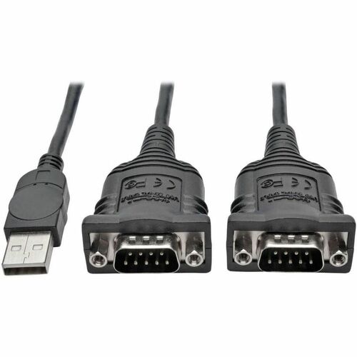 Tripp Lite by Eaton 2-Port USB to DB9 Serial FTDI Adapter Cable with COM Retention (M/M), 6 ft U209-006-2