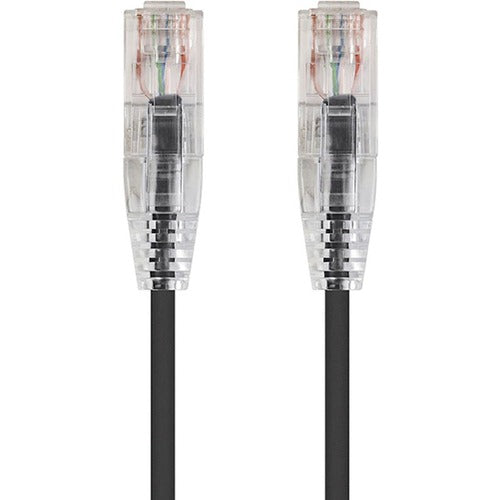 Monoprice SlimRun Cat6 28AWG UTP Ethernet Network Cable, 3ft Black 13527