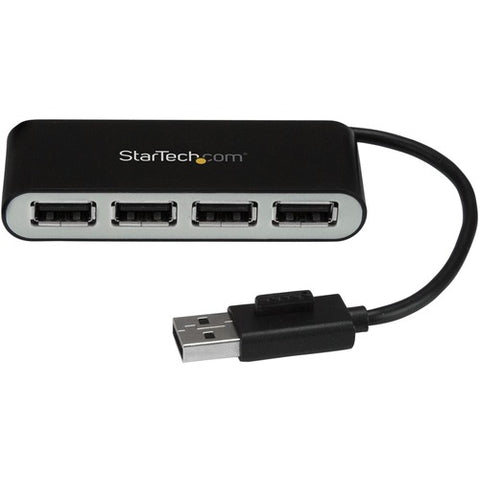 StarTech.com 4 Port Portable USB 2.0 Hub w/ Built-in Cable - 4 Port USB Hub ST4200MINI2