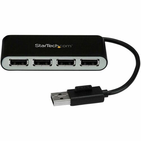 StarTech.com 4 Port Portable USB 2.0 Hub w/ Built-in Cable - 4 Port USB Hub ST4200MINI2