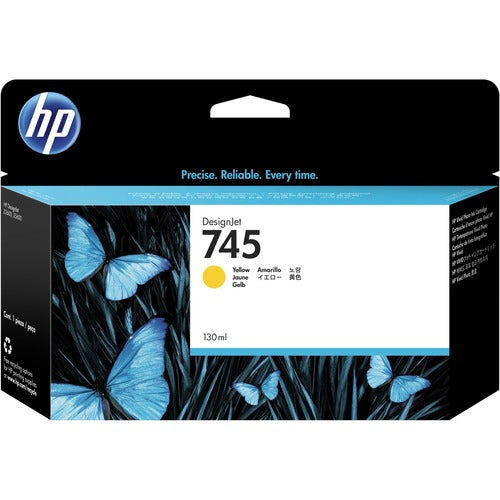 HP 745 130-ml DesignJet Yellow Ink Cartridge F9J96A