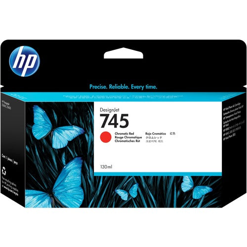 HP 745 130-ml DesignJet Chromatic Red Ink Cartridge F9K00A