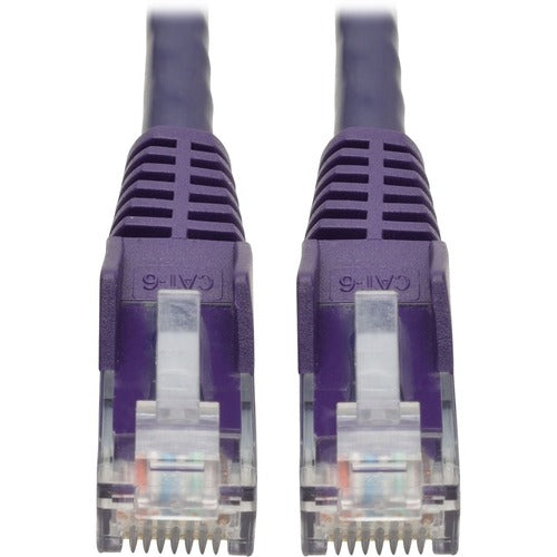 Tripp Lite by Eaton Cat6 Gigabit Snagless Molded UTP Patch Cable (RJ45 M/M), Purple, 15 ft N201-015-PU