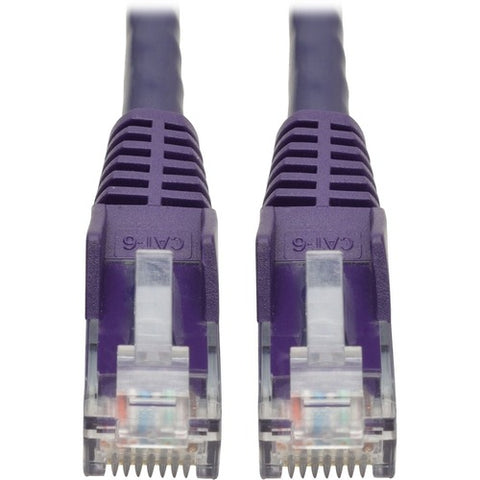 Tripp Lite by Eaton Cat6 Gigabit Snagless Molded UTP Patch Cable (RJ45 M/M), Purple, 15 ft N201-015-PU