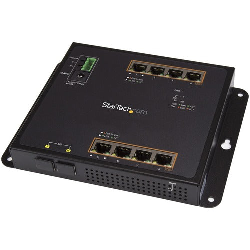 StarTech.com 8-Port PoE+ Gigabit Ethernet Switch plus 2 SFP Connections IES101GP2SFW