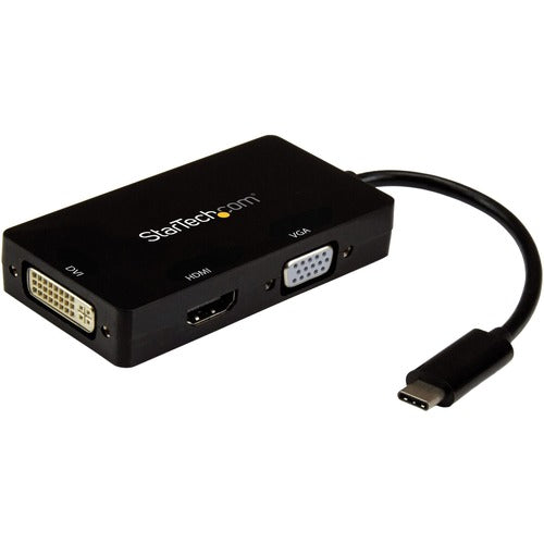 StarTech.com USB-C Multiport Video Adapter - 3-in-1 - 4K 30Hz - Black CDPVGDVHDBP