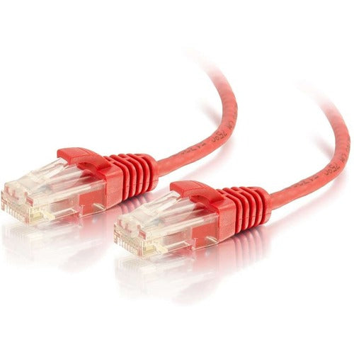 C2G 3ft Cat6 Slim Snagless Unshielded (UTP) Ethernet Cable - Red 01166