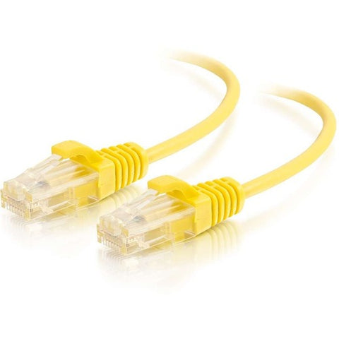 C2G 1ft Cat6 Slim Snagless Unshielded (UTP) Ethernet Cable - Yellow 01170