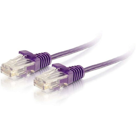 C2G 3ft Cat6 Slim Snagless Unshielded (UTP) Ethernet Cable - Purple 01181