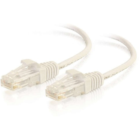 C2G 3ft Cat6 Slim Snagless Unshielded (UTP) Ethernet Cable - White 01186