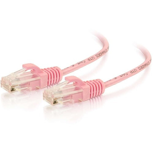 C2G 7ft Cat6 Slim Snagless Unshielded (UTP) Ethernet Cable - Pink 01193