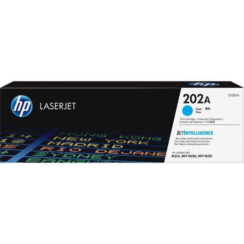 HP 202A (CF501A) Cyan Original LaserJet Toner Cartridge CF501A