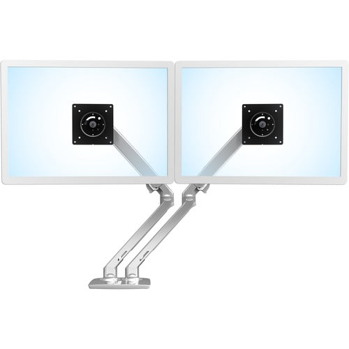 Ergotron MXV Desk Dual Monitor Arm (Polished Aluminum) Two-Monitor Mount 45-496-026