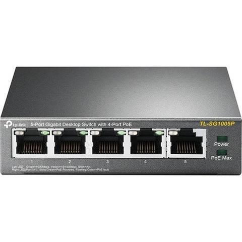 TP-Link 5-Port Gigabit Desktop Switch with 4-Port PoE+ TL-SG1005P