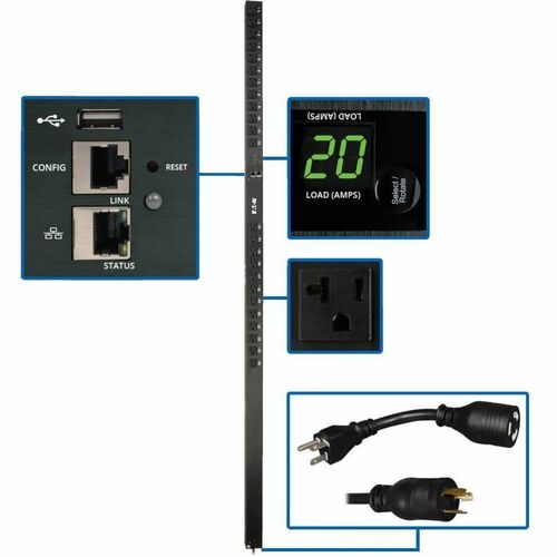 Tripp Lite by Eaton PDUMV20NETLX 1.9kW Single-Phase Switched PDU PDUMV20NETLX