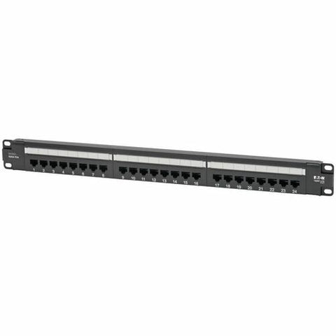 Tripp Lite by Eaton N252-P24 24-Port 1U Rack-Mount Cat6 Patch Panel - PoE+ Compliant N252-P24