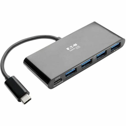 Tripp Lite by Eaton 4-Port USB 3.1 Hub, 4x USB-A, Thunderbolt 3-PD Charging, Black U460-004-4AB-C