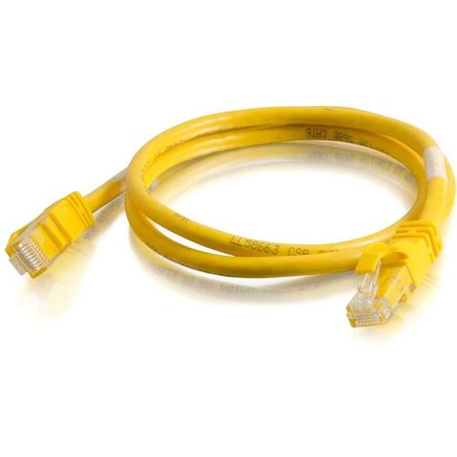 C2G 7ft Cat6 Unshielded Ethernet Network Crossover Patch Cable - Yellow 27872