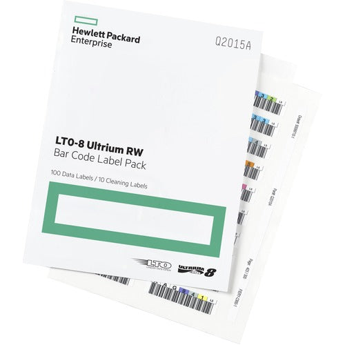 HPE LTO-8 Ultrium RW Bar Code Label Pack Q2015A