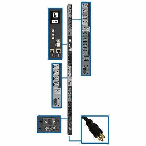 Tripp Lite by Eaton PDU3EVSR10L2130 10kW 3-Phase Switched PDU PDU3EVSR10L2130