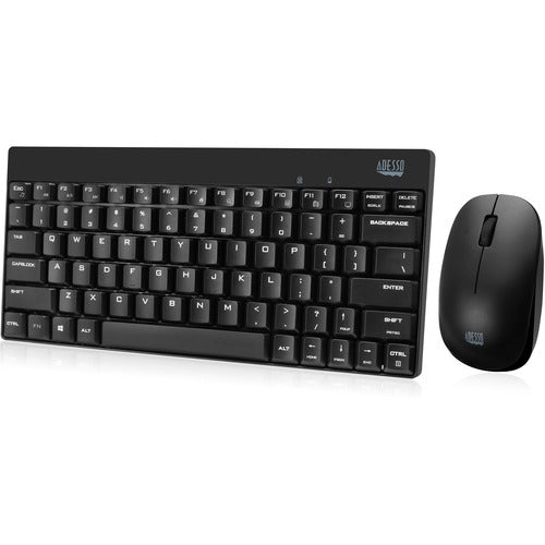 Adesso WKB-1100CB - Wireless Spill Resistant Mini Keyboard &amp;amp; Mouse Combo WKB-1100CB