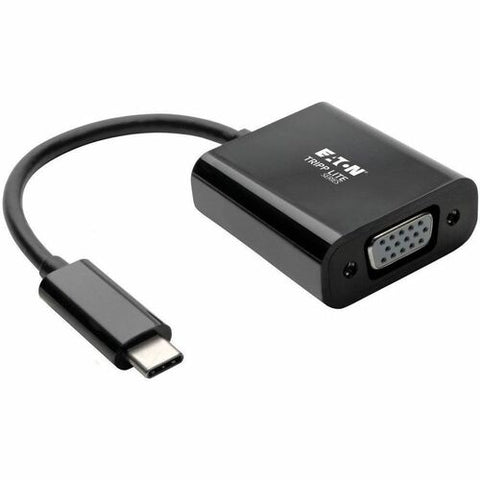 Tripp Lite series USB-C to VGA Adapter, Thunderbolt 3 - M/F, USB 3.1, 1080p, Black U444-06N-VB-AM