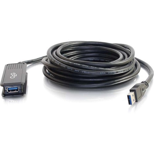 C2G 16.4ft (5m) USB 3.0 USB-A Male to USB-A Female Active Extension Cable 39939