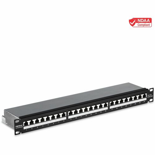 TRENDnet 24-Port Cat6a Shielded Patch Panel TC-P24C6AS