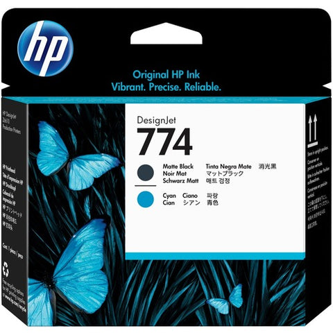 HP 774 Matte Black/Cyan DesignJet Printhead P2W01A