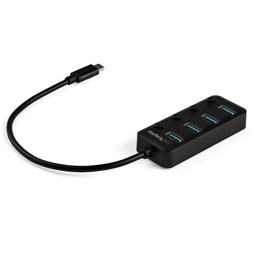 StarTech.com 4-Port USB-C Hub - 4x USB-A with Individual On/Off Switches HB30C4AIB