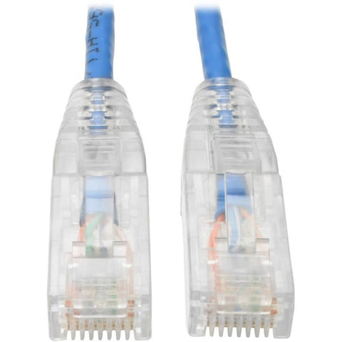 Tripp Lite series Cat6 UTP Patch Cable (RJ45) - M/M, Gigabit, Snagless, Molded, Slim, Blue, 10 ft. N201-S10-BL